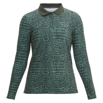 Gold Gear Direct - Rohnisch Sia Ladies Golf Polo Shirt - Green Crocco