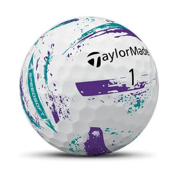 TaylorMade SpeedSoft Ink Golf Balls - Purple Teal - main image