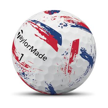 TaylorMade SpeedSoft Ink Golf Balls - Red/Blue - main image