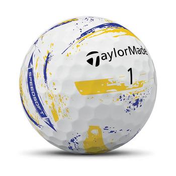 TaylorMade SpeedSoft Ink Golf Balls - Yellow/Blue - main image