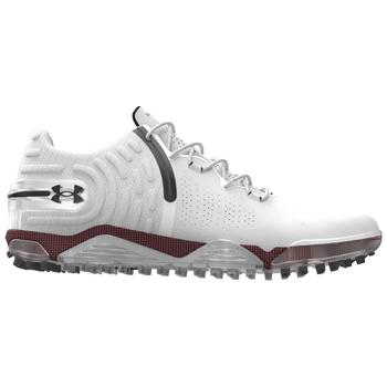 Under Armour Spieth 5 Spikeless Wide E Golf Shoes - White/Metallic Silver/Black