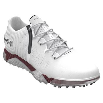 Under Armour Spieth 5 Spikeless Wide E Golf Shoes - White/Metallic Silver/Black - main image