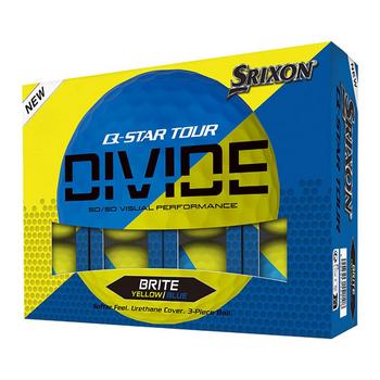 Srixon Q-STAR Divide 12 Tour Quality Golf Balls - Perfect For Short Game - Fastlayer Core - High Ball Compression, Yellow/Blue-image