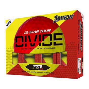 Srixon Q Star Tour Divide Golf Balls - Yellow/Red - main image