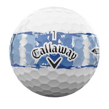 Callaway Supersoft Distressed Stripe Golf Balls - White/Blue - main image