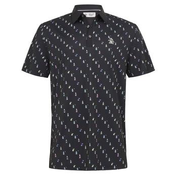 Original Penguin Swinging Pete Novelty Print Golf Polo Shirt - Caviar - main image