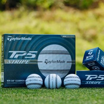 TaylorMade TP5 Stripe Golf Balls - White - main image