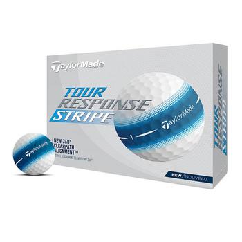 TaylorMade Tour Response Stripe Golf Balls - White/Blue - main image