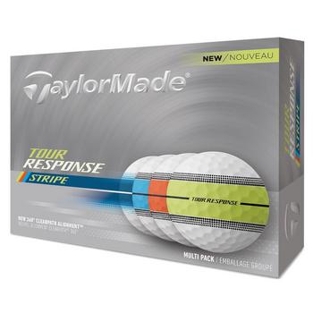 TaylorMade Tour Response Stripe Neon Golf Balls - Multi - main image