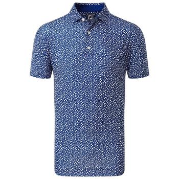 Footjoy Tossed Tulips Lisle Golf Polo Shirt - Twilight Blue - main image