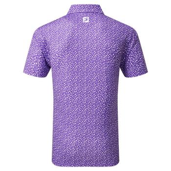 Footjoy Tossed Tulips Lisle Golf Polo Shirt - Violet - main image