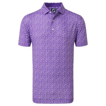 Footjoy Tossed Tulips Lisle Golf Polo Shirt - Violet - main image