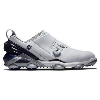 FootJoy Tour Alpha Double BOA Golf Shoes - White/Navy/Grey