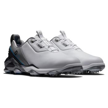 FootJoy Tour Alpha Golf Shoes - White/Grey/Blue - main image