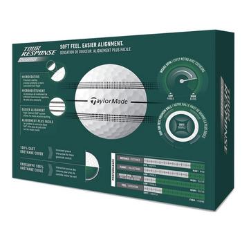 TaylorMade Tour Response Stripe Golf Balls - White/Clear - main image