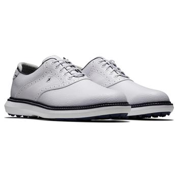 Traditions Spikeless Golf Shoe - White/Navy