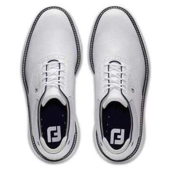 FootJoy Traditions Spikeless Golf Shoe - White/Navy - main image