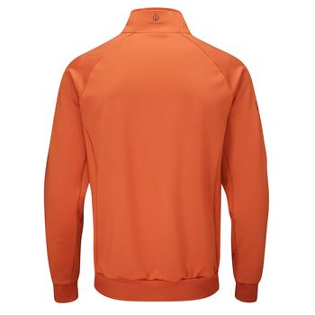 Oscar Jacobson Trent Tour Mid Layer Golf Sweater - Orange Rust - main image