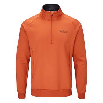 Oscar Jacobson Trent Tour Mid Layer Golf Sweater - Orange Rust - main image