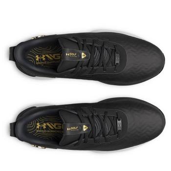 Under Armour UA Drive Pro Clone Golf Shoes - Black/Anthracite/Gold - main image