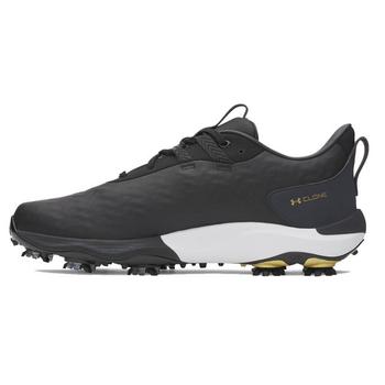 Under Armour UA Drive Pro Clone Golf Shoes - Black/Anthracite/Gold - main image