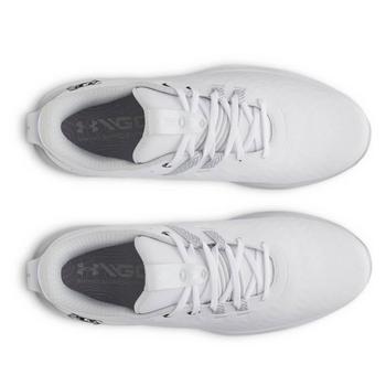 Under Armour UA Drive Pro Clone Spikeless Golf Shoes - White/White/Silver - main image