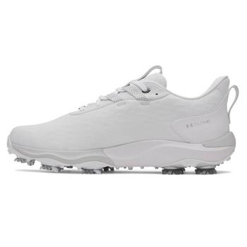 Under Armour UA Drive Pro Clone Golf Shoes - White/White/Gun Metal - main image