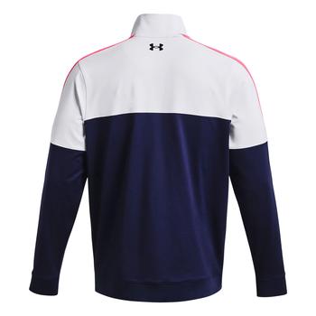 Under Armour UA Storm Midlayer Half Zip Golf Sweater - Midnight Navy/White/Pink - main image