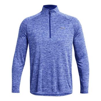 Under Armour Tech 2.0 Half Zip Long Sleeve Golf Top - Royal - main image