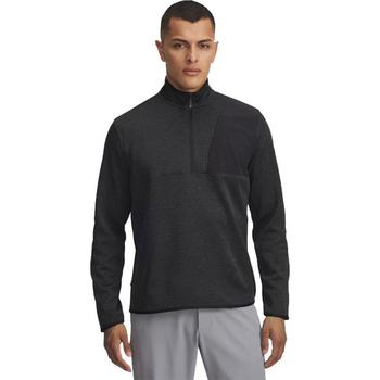 Under Armour UA Drive Midlayer SweaterFleece Golf Top - Black/Anthracite/Black - main image