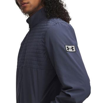 Under Armour UA Drive Pro Full-Zip Golf Top - Downpour Gray/Black - main image