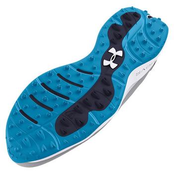 Under Armour UA Drive Pro Spikeless Wide Golf Shoes - Mod Gray/Capri/Midnight Navy - main image
