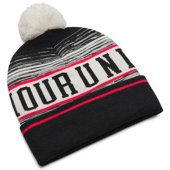 Under Armour UA Halftime Pom Pom Beanie Hat - Stone/Racer Red/Black - main image