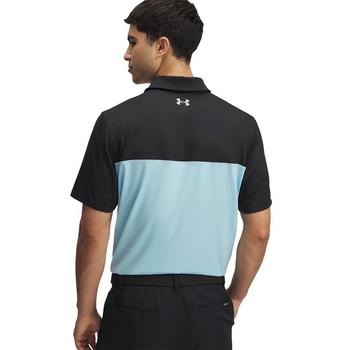 Under Armour UA Tee To Green Colour Block Polo - Black/Stream/White - main image