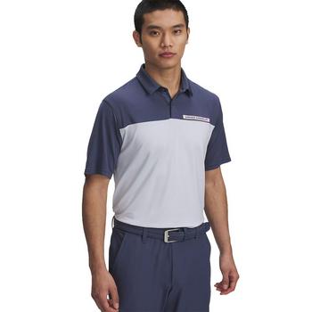 Gold Gear Direct - Under Armour UA Tee To Green Colour Block Polo - Downpour Gray/Halo Gray/Prime Pink