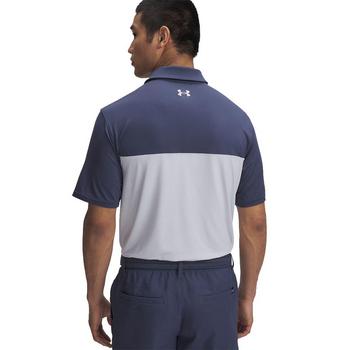 Under Armour UA Tee To Green Colour Block Polo - Downpour Gray/Halo Gray/Prime Pink - main image