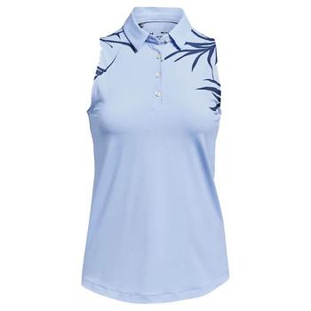 Under Armour Womens Iso-Chill Sleeveless Golf Polo Shirt - Blue - main image