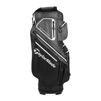 TaylorMade Storm Dry Waterproof Golf Cart Bag - Black/Grey/White