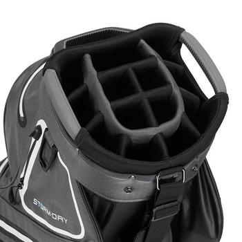 TaylorMade Storm Dry Waterproof Golf Cart Bag - Black/Grey/White - main image