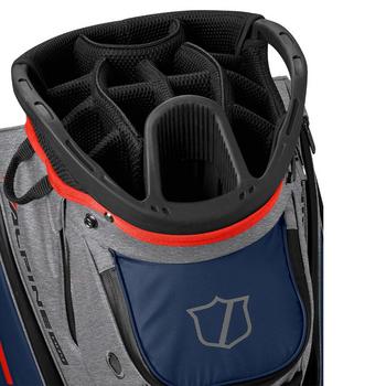 Wilson Alpine Dry Waterproof Golf Cart Bag - Navy/Grey/Red - main image