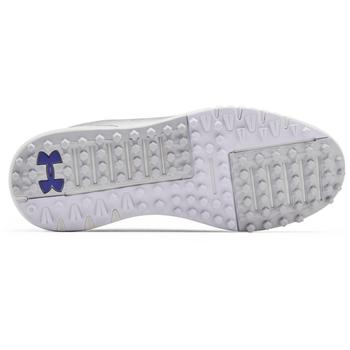 Under Armour Womens Charged Breathe Spikeless Golf Shoes - White/Metallic Silver - main image