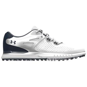 Under Armour Womens Charged Breathe Spikeless Golf Shoes - White/Academy Blue - main image