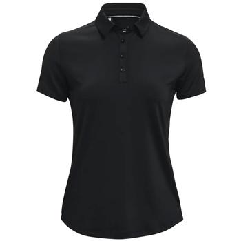 Under Armour Womens Zinger Short Sleeve Polo Shirt Black / Silver