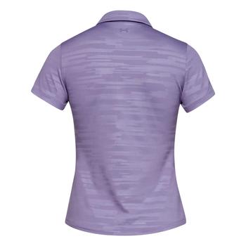 Under Armour Womens Zinger Short Sleeve Novelty Polo - Purple back - main image