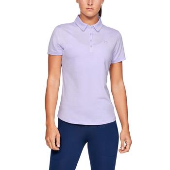 Under Armour Womens Zinger Short Sleeve Polo - Purple model front - main image