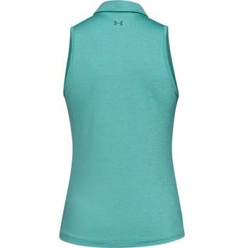 Under Armour Womens Zinger Sleeveless Polo - Blue 416 back - main image