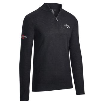 Gold Gear Direct - Callaway 1/4 Zip Merino Wool Tour Logo Golf Sweater - Black
