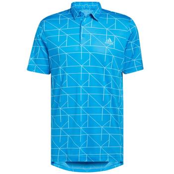 adidas Lines Jaquard Golf Polo Shirt - Blue - main image