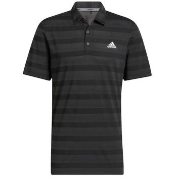 adidas 2 Colour Stripe Golf Polo - Black - main image
