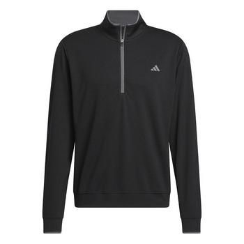 Gold Gear Direct - adidas Core Lightweight 1/4 Golf Sweater - Black